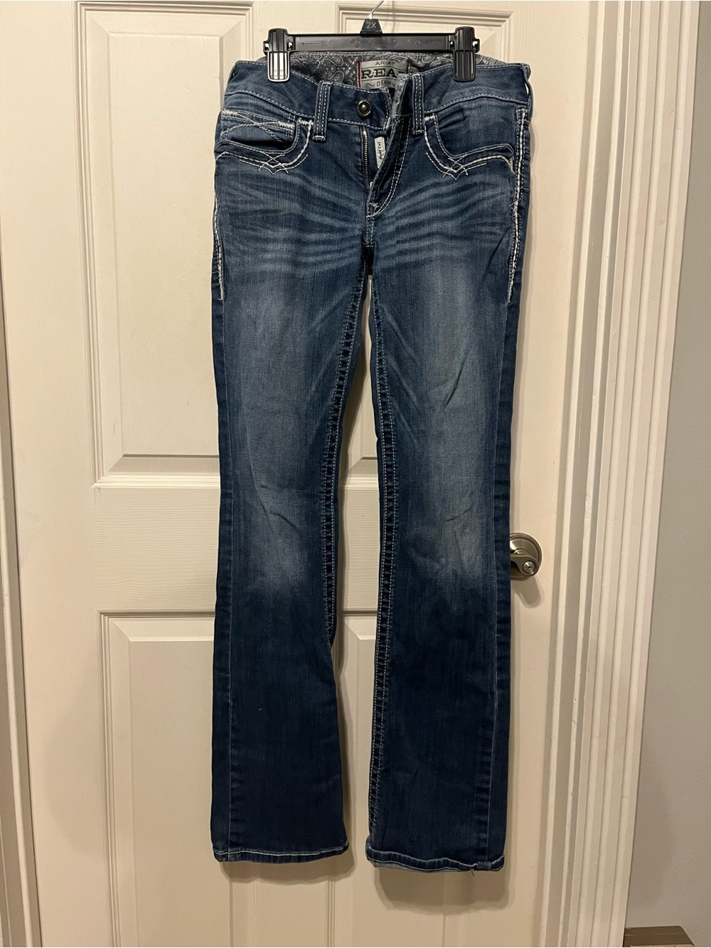 Ariat Women's Flare Jeans in Dark Blue Wash
